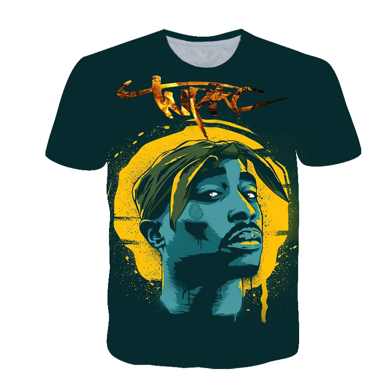 Футболка мужская оверсайз с принтом «Tupac», рубашка в стиле хип-хоп с короткими рукавами, одежда в стиле «западное побережье», Топ 2 PAC