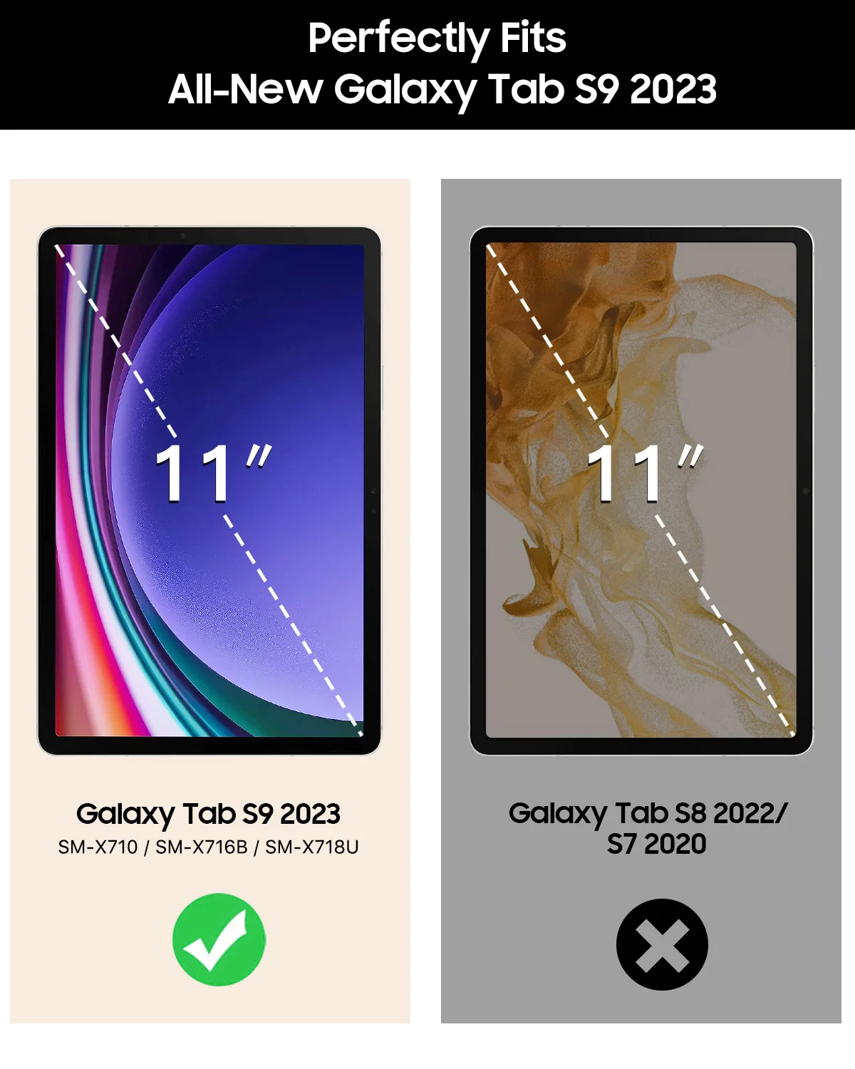 Чехол для Samsung Galaxy Tab S9 11 дюймов 2023 дюйма