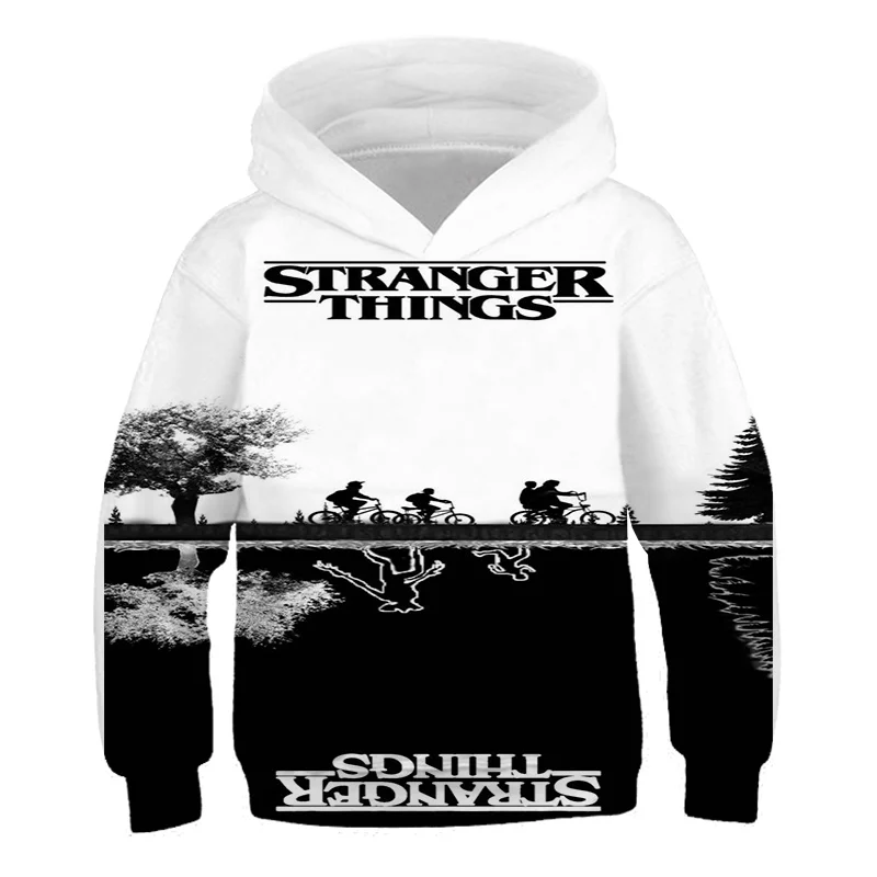

Новинка толстовки с капюшоном «очень странные дела» 4 детские толстовки зимняя спортивная одежда с длинным рукавом для мальчиков и девочек ...