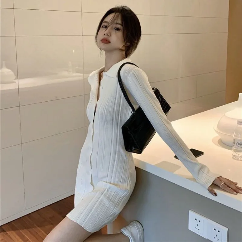 

Women's Dresses Solid Female Dress Short Sexy Daring Crochet Bodycon Extreme Mini Clothing New Features of A Line in Sale Knit