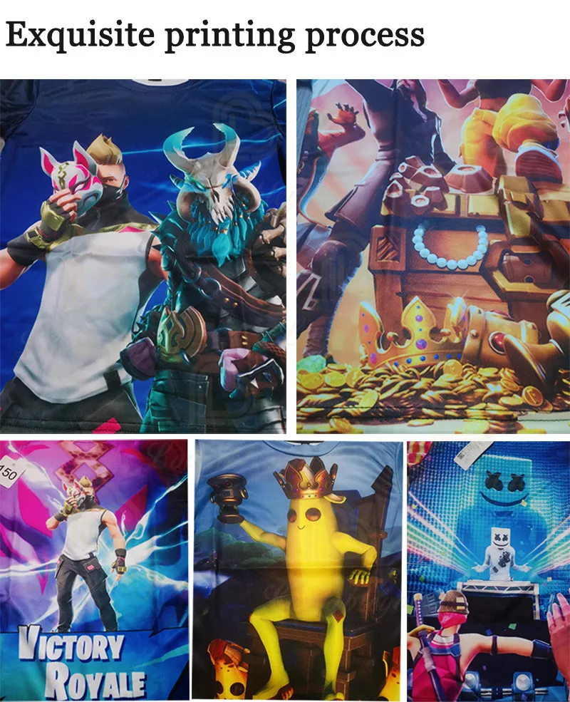 Fortnite T Shirt Men Shoot Game Battle Hero Tshirt Victory Royale Clothing Young Children T-shirts for Boys Girls of 2-14 Years