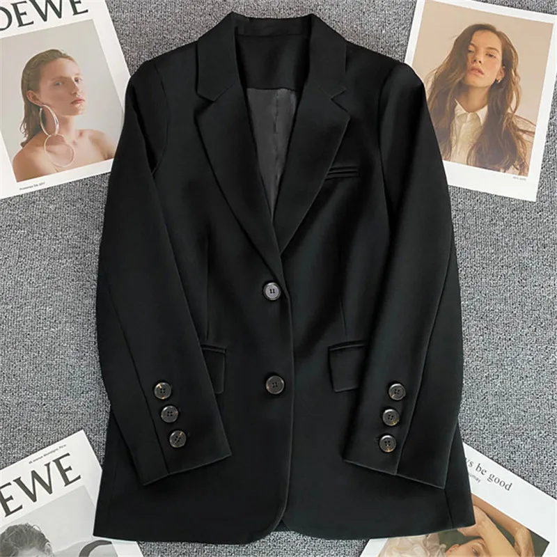 Blazer for Women 2023 Spring and Autumn New Casual Temperament Blazer Women Coat Solid Color Jacket