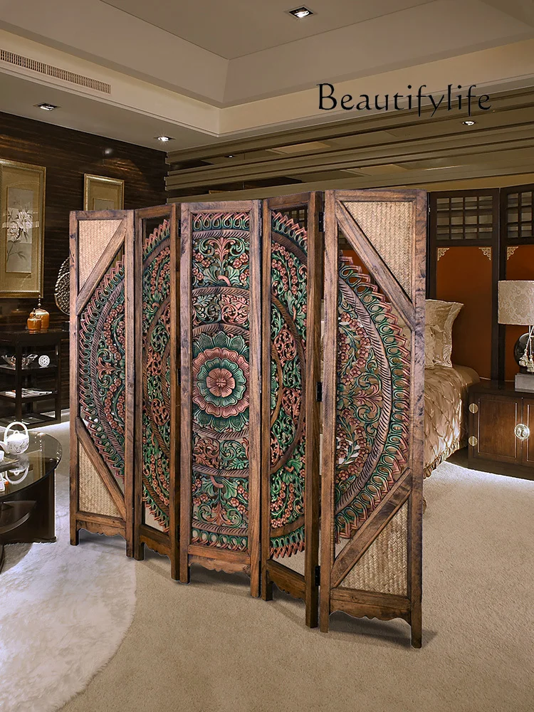 Новый китайский стиль резьба по дереву подземные экраны Юго-Восточной Азии ретро