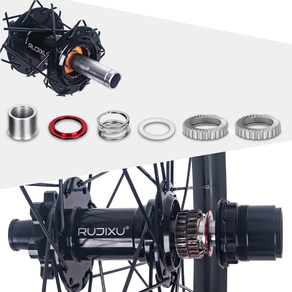 Фото Колесный комплект для горного велосипеда 36T ratchet Hub MTB SUNRingle Weld Duroc 35, обод 27.5/29 дюймов, готовый к установке бескамерных шин, совместимость с HG, XD, MS. №3