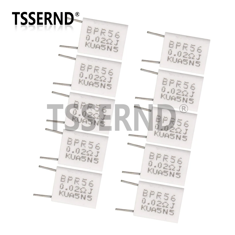 10 шт. BPR56 5 Вт 0 01 05 1 15 22 25 33 Ом Неиндуктивный керамический цементный резистор 1R 15R 22R