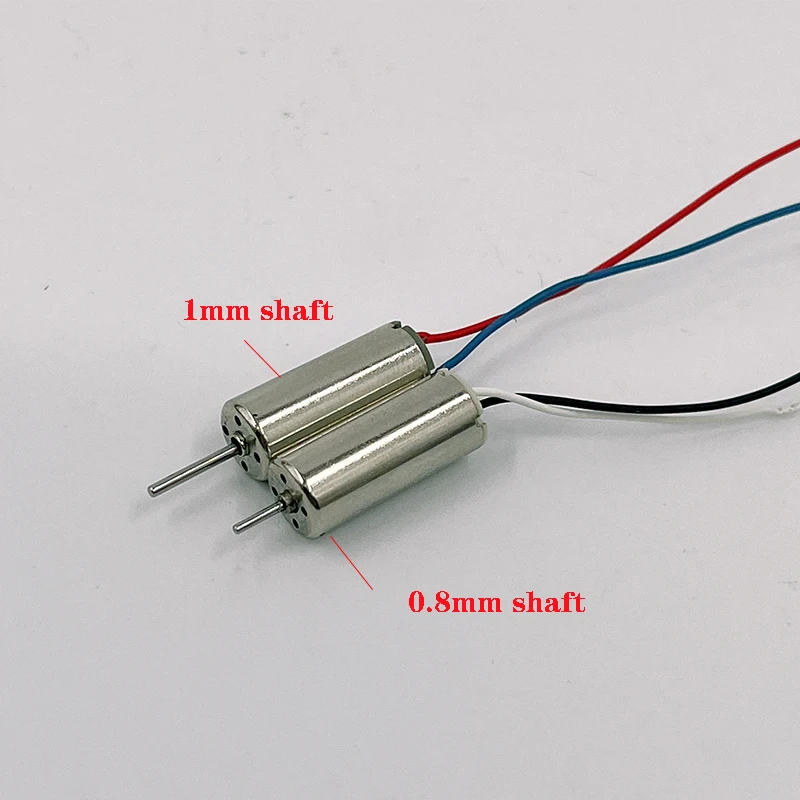 

4pcs 2CW+2CCW 716 7mm Strong Magnet Coreless DC Motor 3V-3.7V 50000RPM Ultra-High Speed Engine 0.8mm/1mm Output Shaft