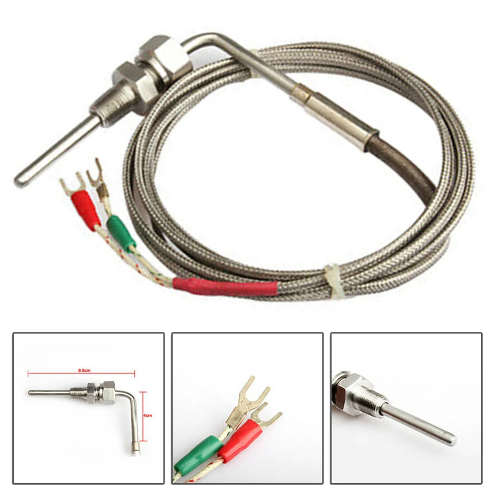 

1200 °C K Type EGT Motor Exhaust Gas Temperature Sensor Stainless Steel Probe Thermocouple Tube Thread 1/8’' NPT Elbow Male Plug