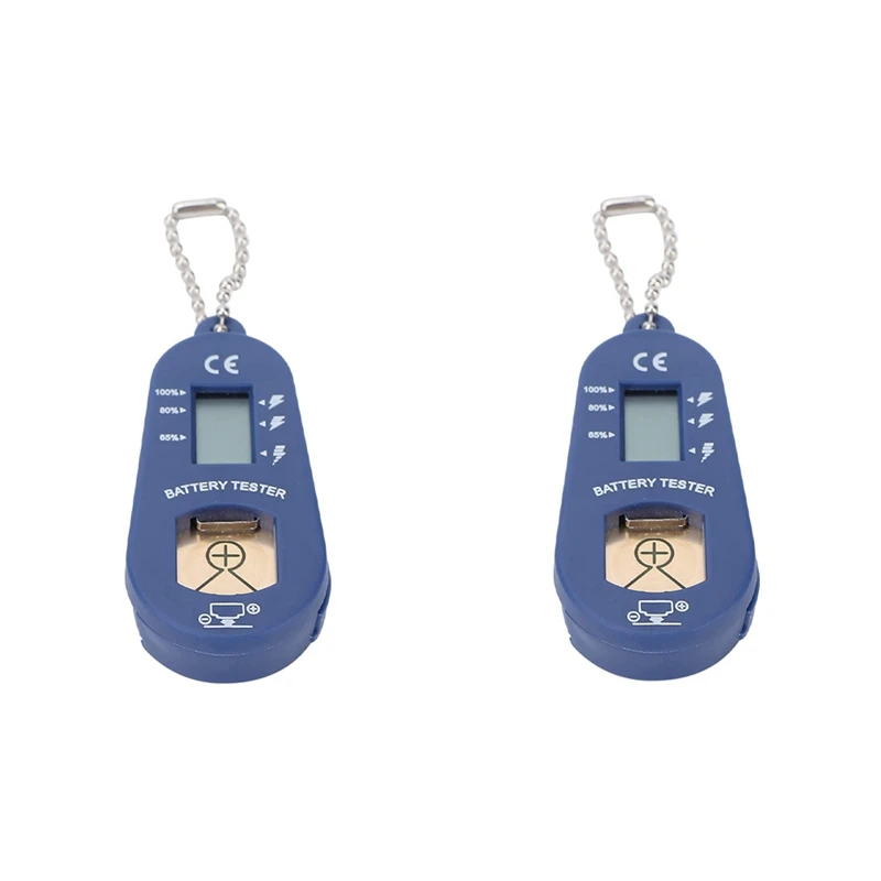 2X тестер батареи кнопок карманный портативный и легкий брелка для проверки