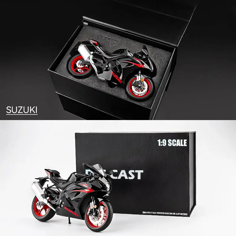 Изысканная Подарочная коробка 1:9 SUZUKI Hayabusa GSX-1300R Модель гоночного мотоцикла из