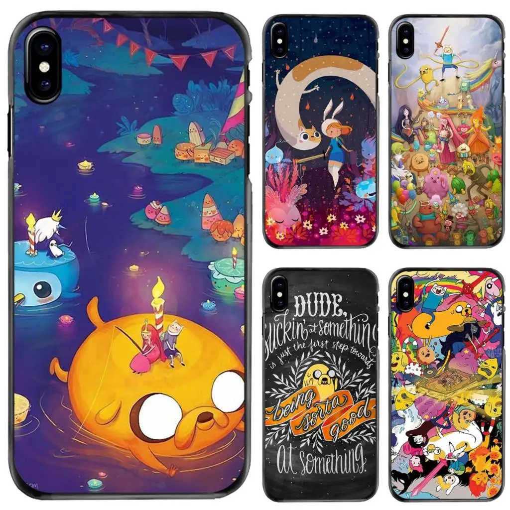 

Hard Phone Bag Case For Apple iPhone 11 12 13 14 Pro MAX Mini 5 5S SE 6 6S 7 8 Plus 10 X XR XS Adventure Time with Jake and Finn