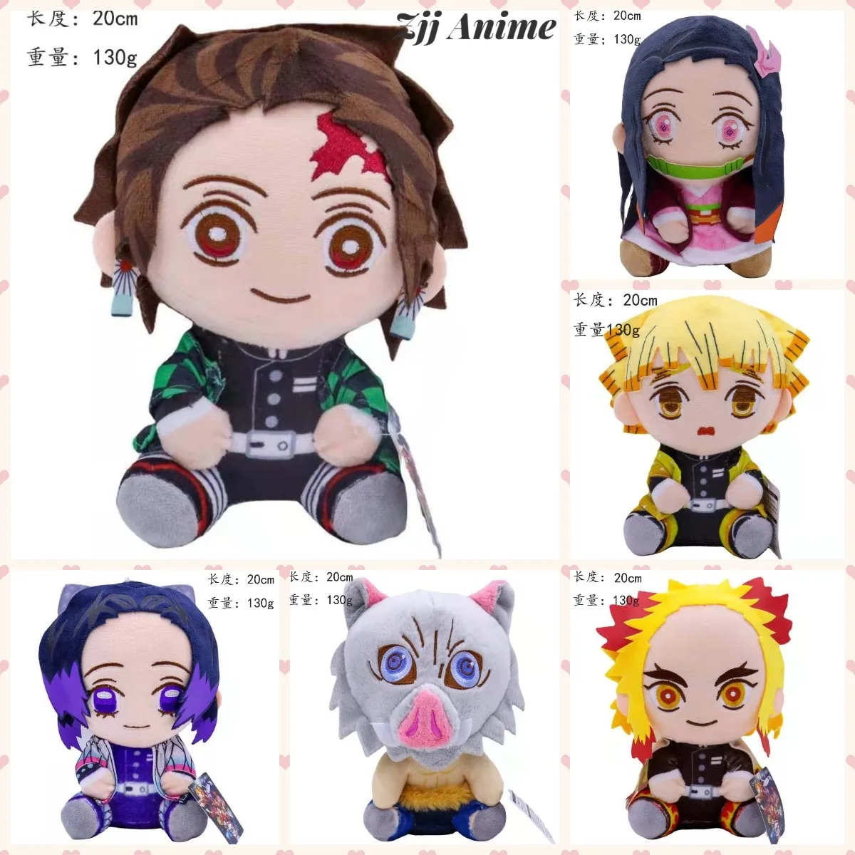

Japan Anime Demon Slayer Figure Doll Kimetsu No Yaiba Kamado Tanjirou Nezuko Zenitsu Kyoujurou Figurine Plush Kids Toy Gift 20cm