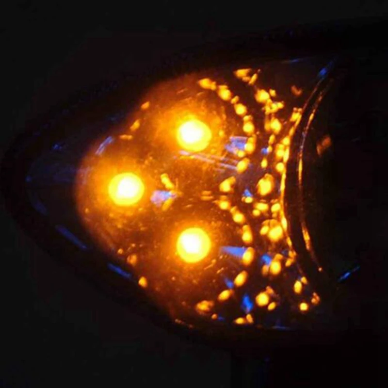 Мотоциклетный черный Задний поворотный сигнал задний стоп-сигнал встроенная