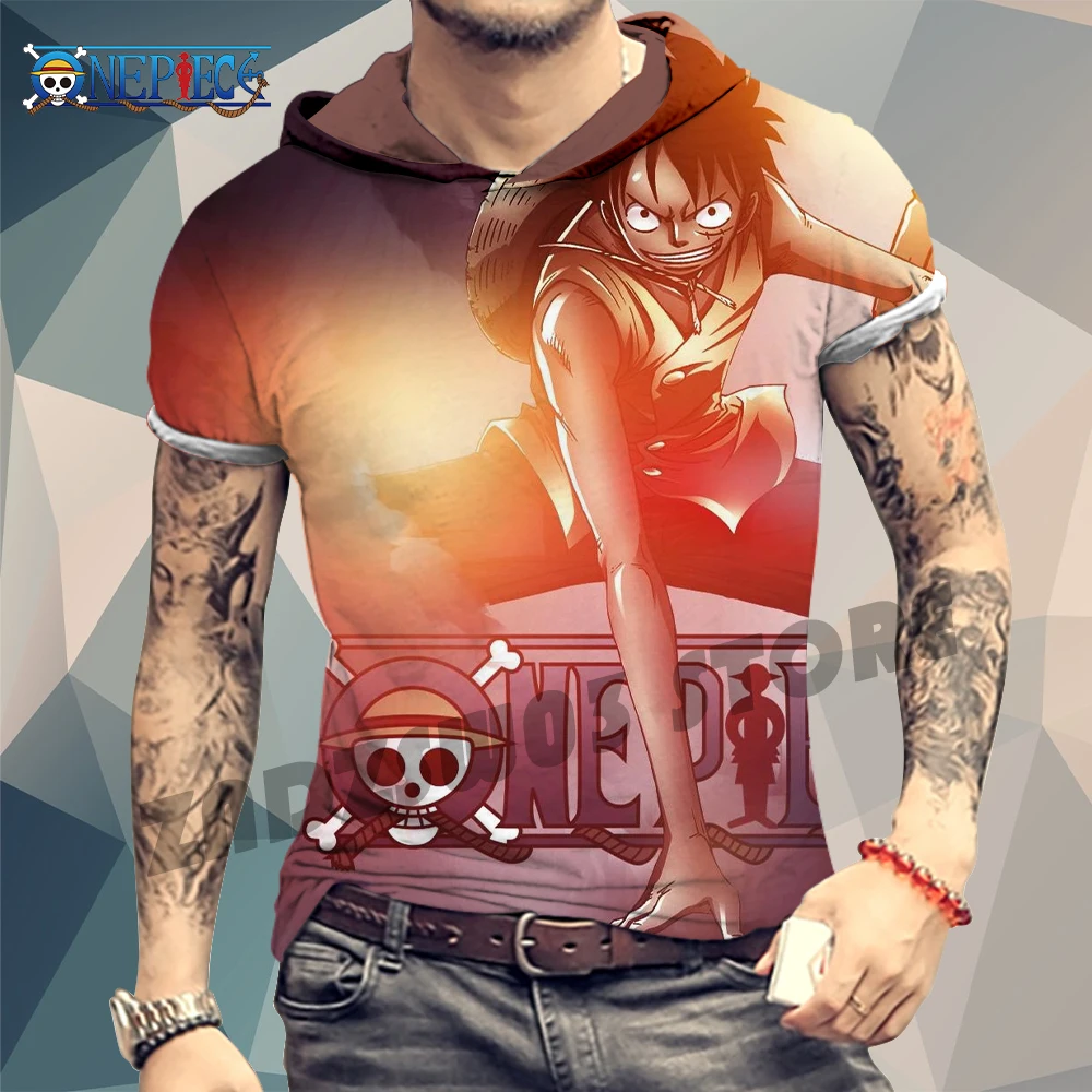 

Футболка мужская с капюшоном, в стиле хип-хоп, с коротким рукавом