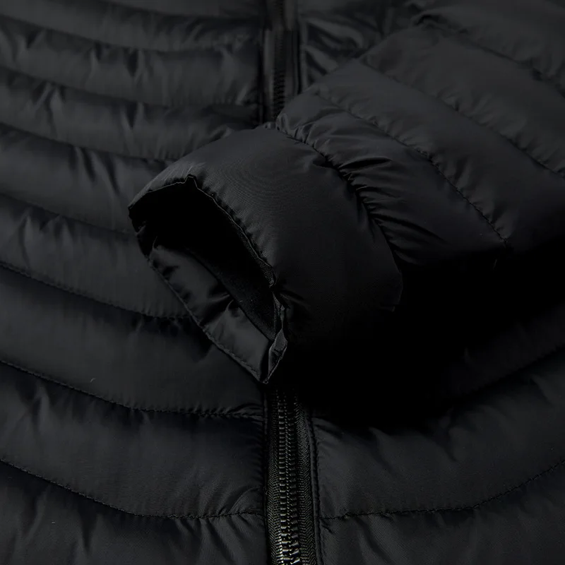 Winter Fashion Jacket Men's Casual Trend Top Solid Color Simple Zipper Hooded Cotton Jacket Coat Warm Thickening