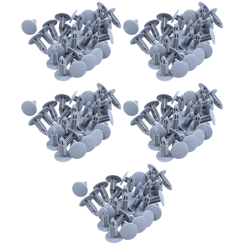 

150 Pieces Plastic Fastening Screws Gray Flange Fender Bumpers Clips For 6Mm X 6.7Mm Hole