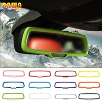 bawa car interior rearview mirror decoration frame stickers accessories for dodge challenger 2015 2016 2017 2018 2019 2020 2021