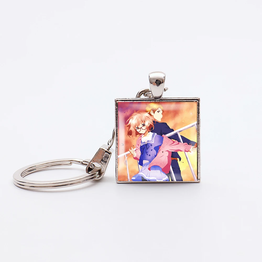 

31 Style Anime Beyond the Boundary Cosplay Pendant Keychain Mirai Kuriyama Keyrings Kyoukai no Kanata Key Holder Jewelry Childre