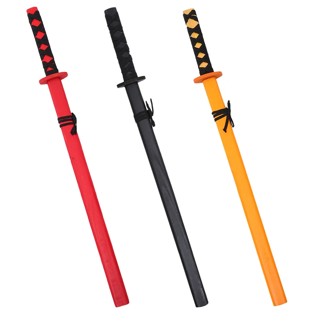 3 Pcs Training Katana Japanese Toy Katana Toy Kid Toys Japanese Samurai Sword Small Cosplay Accessories