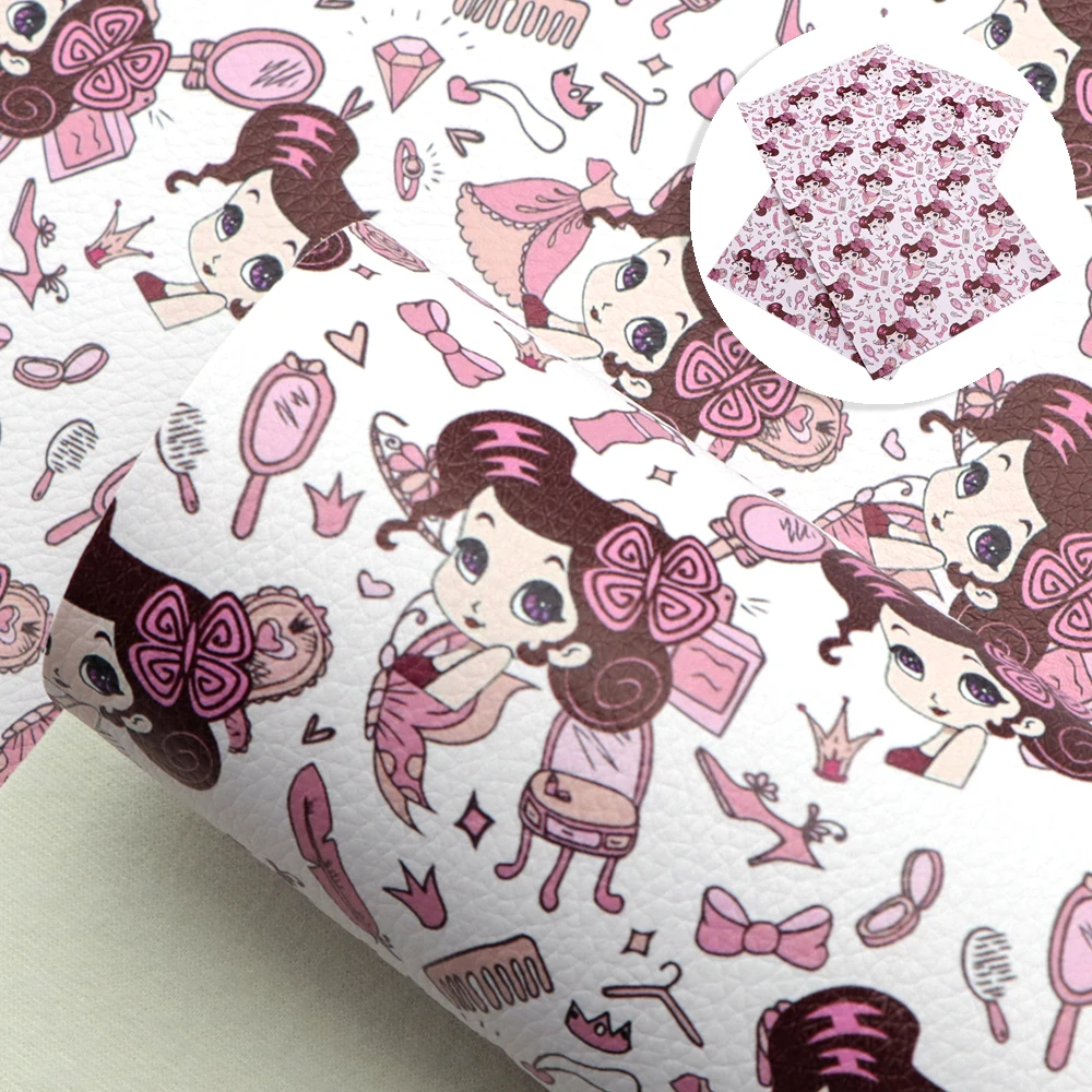 Листы из искусственной кожи с рисунком личи 20*33 см мягкая синтетическая ткань