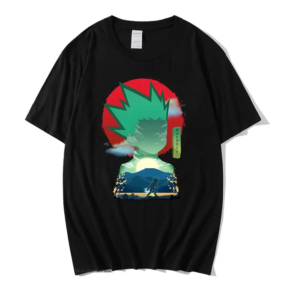 

Men's T-Shirts Anime Hunter X Hunter Tshirt Gon Freecss Tees Women 100%Cotton Summer Casual Tees-shirt Cartoon Tops Y2k Clothes
