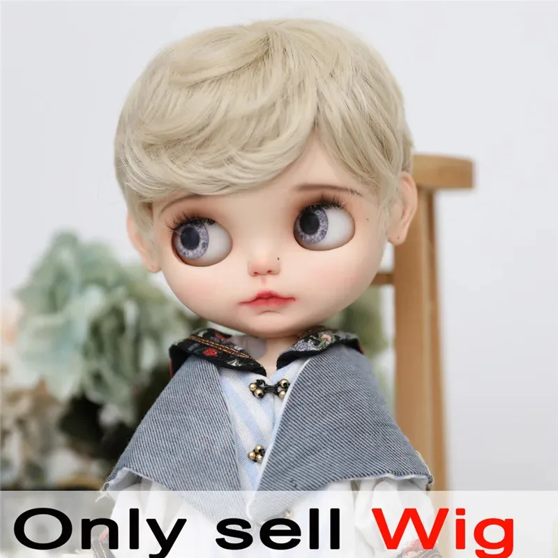 Фото Парик Blyth Qbaby Amydoll, 9-10 дюймов, короткие кудрявые светлые волосы №1