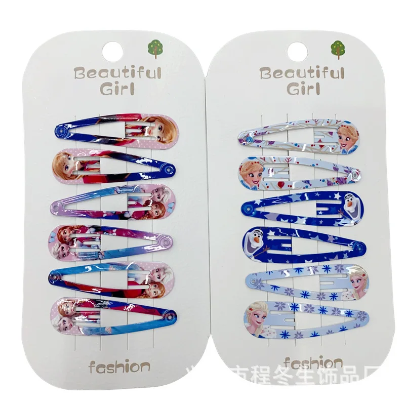 5/10 шт. заколка для волос Холодное сердце Диснея Эльза 4 8 см аксессуары с цифровой