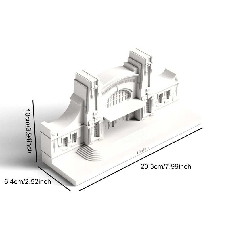 Железнодорожная станция в стиле ретро декоративная модель цементного