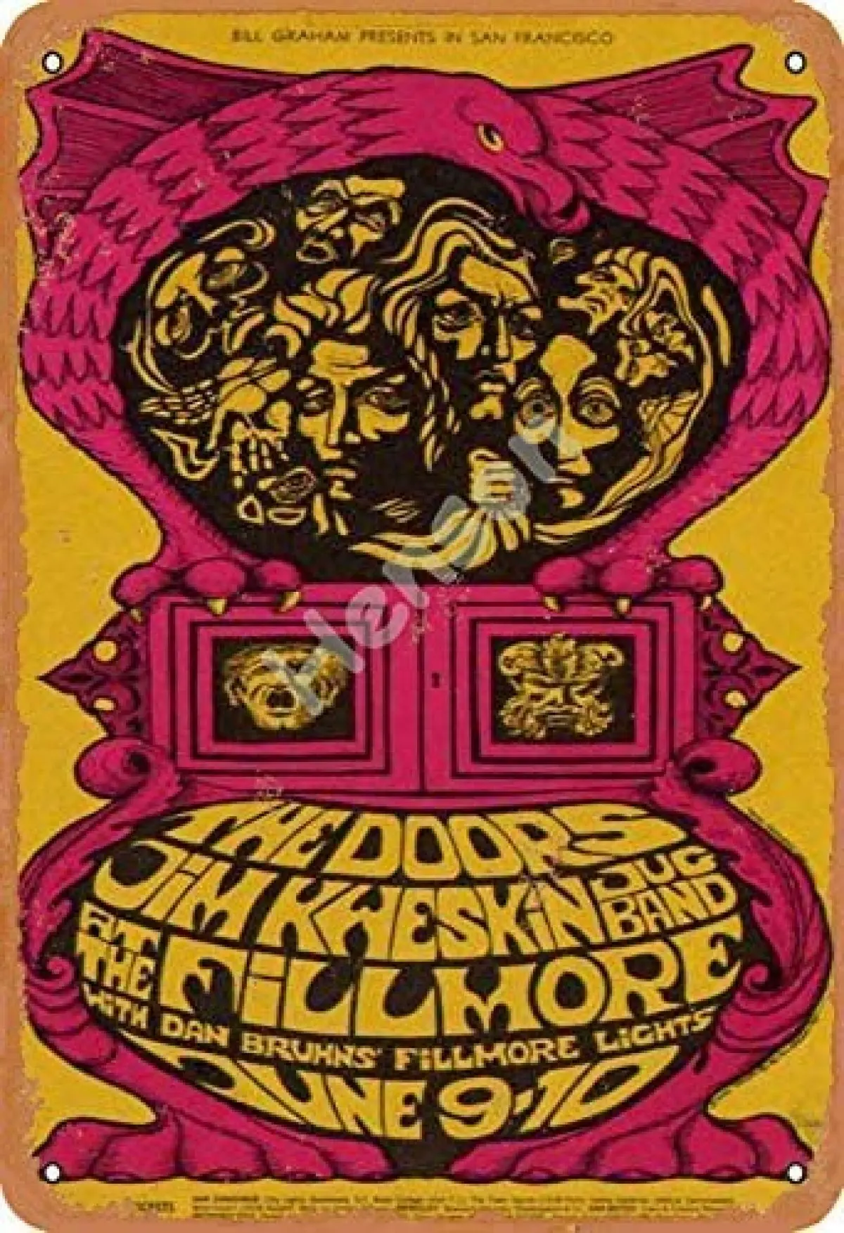 

The Doors Jug Band Vintage Tin Sign Art Iron Painting Rusty Poster Decoration Aluminum plaque