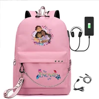 disney encanto teenager usb charging laptop backpack women men rucksack boys girls kids school book bagtravel bagpack