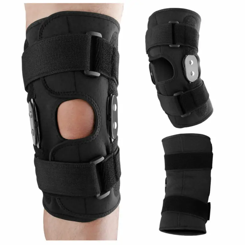 

Adjustable Hinged Knee Patella Support Brace Sleeve Wrap Stabilizer Sports Knee Pad Support Jumpers Protector Tendonitis Relief