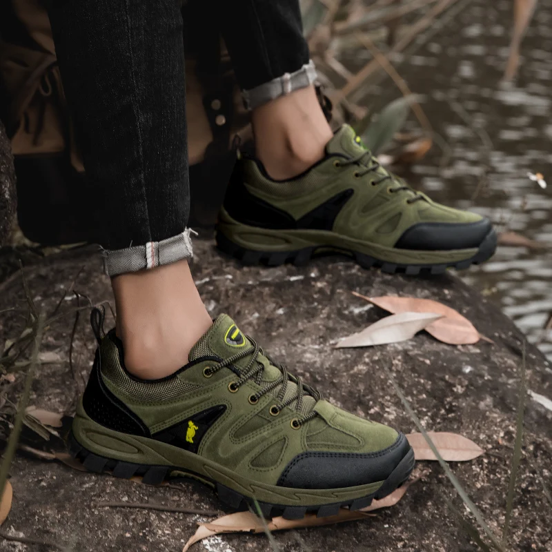 Мужские кроссовки на шнуровке походная обувь уличные треккинговые ботинки Montain