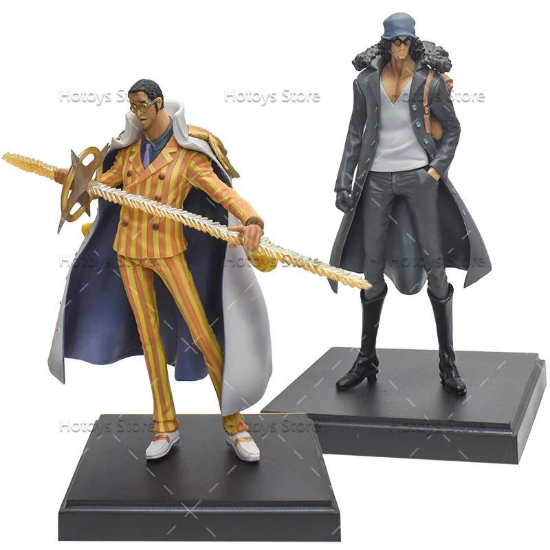 

23cm One Piece Aokiji Kuzan & Yellow Ape Borsalino Navy Headquarters Model PVC Action Figures Final Version Collection Dolls Toy