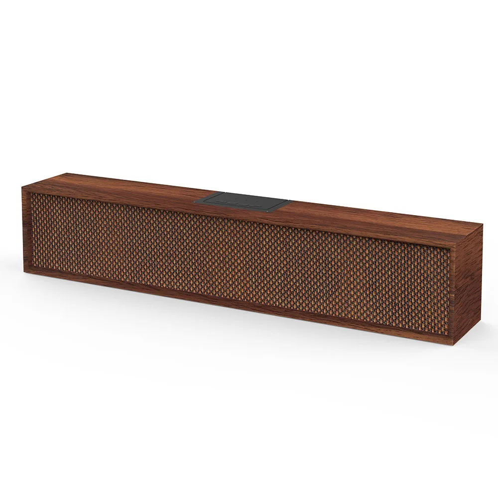 

Wooden Soundbar SubwooferPortable Wireless Bluetooth Speaker Computer Home Theater Audio System TF USB Stereo Treble Soundbox
