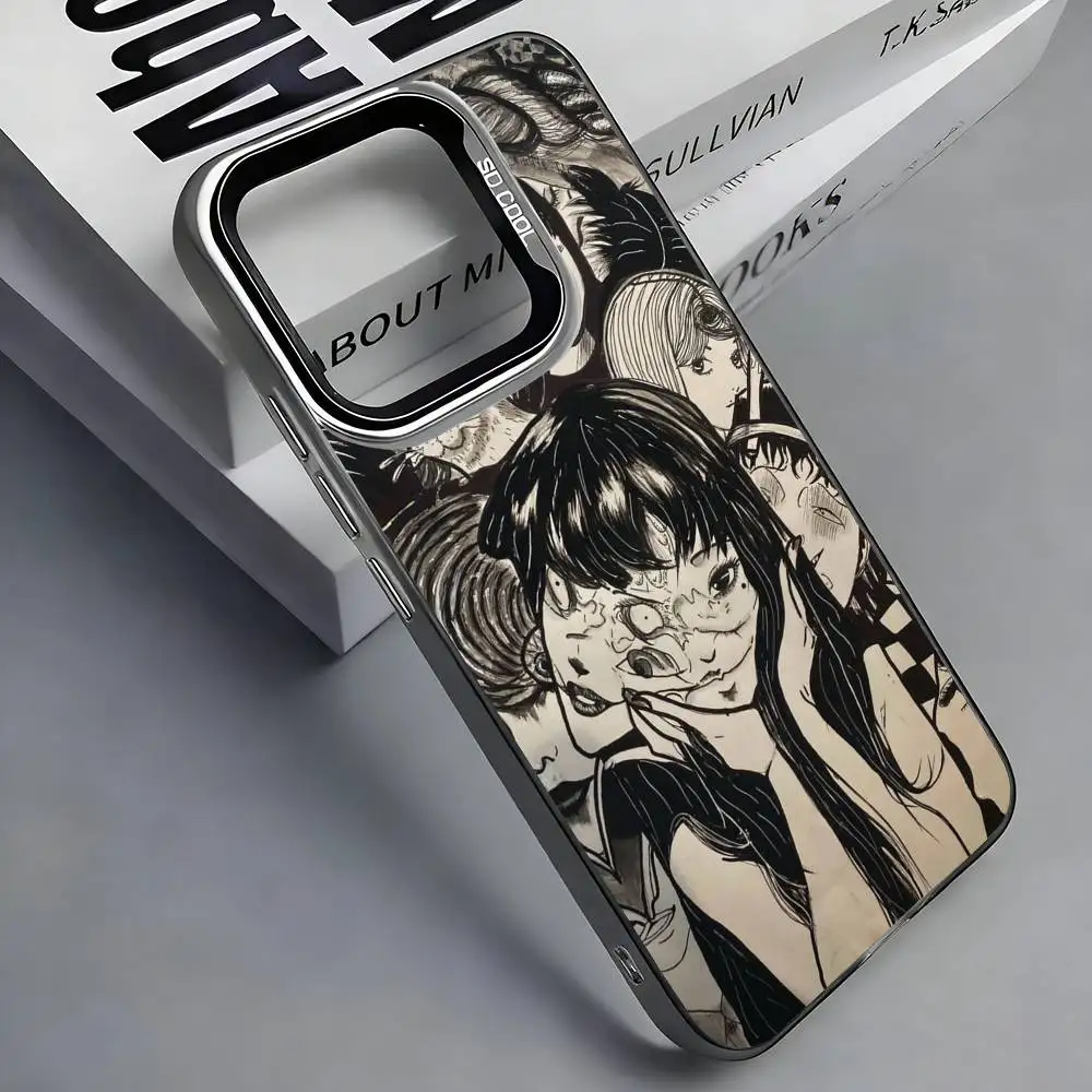 Чехол для телефона J-Junji I-Ito T-Tomie U-Uzumaki для iPhone 17, 16, 15, 14, 13, 12, 11 Plus, Pro Max, цветной серебристый (art.: 3920dbaafdcea) - 3920dbaafdcea