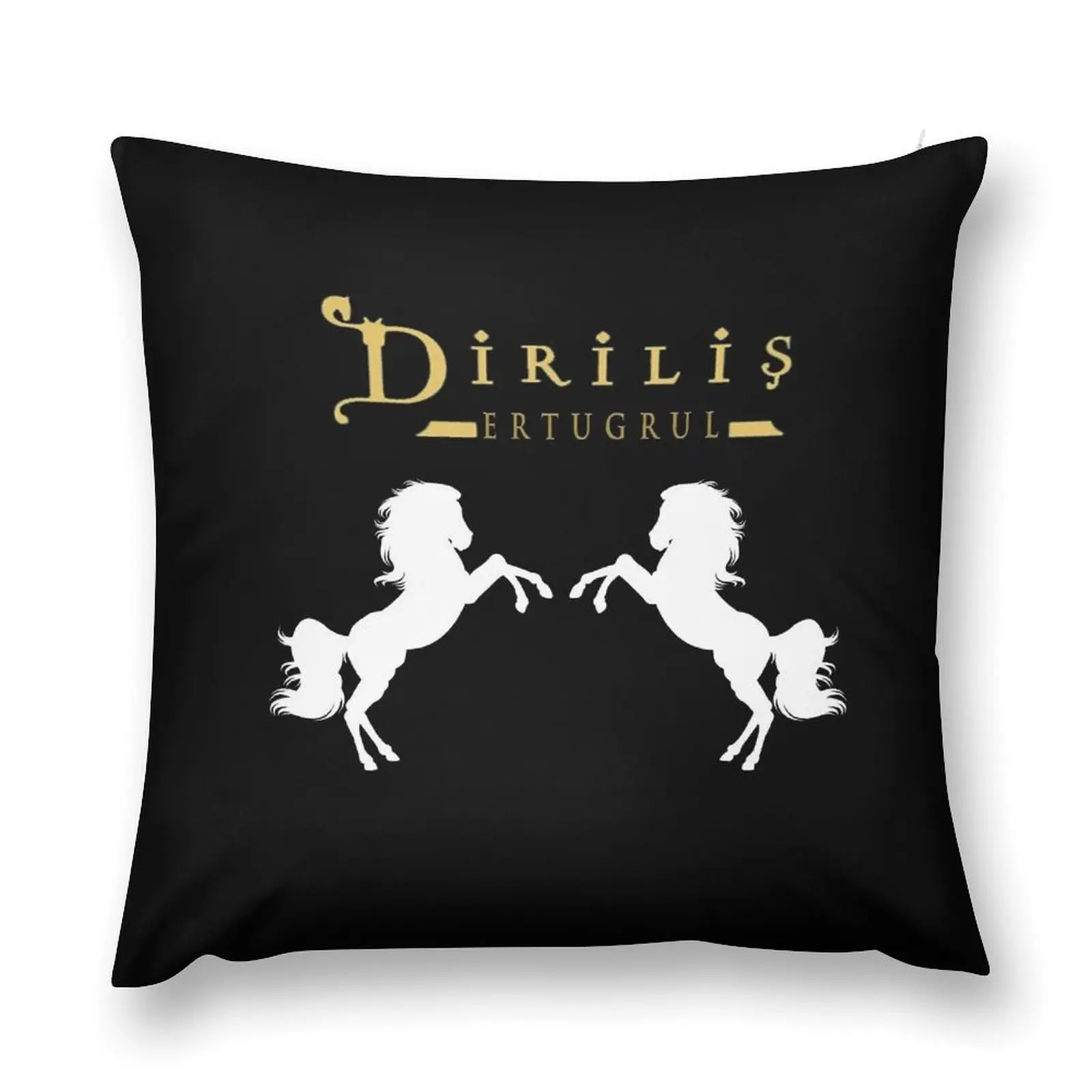Dirilis Ertugrul Белая Подушка с лошадьми предмет интерьера для дома подушка