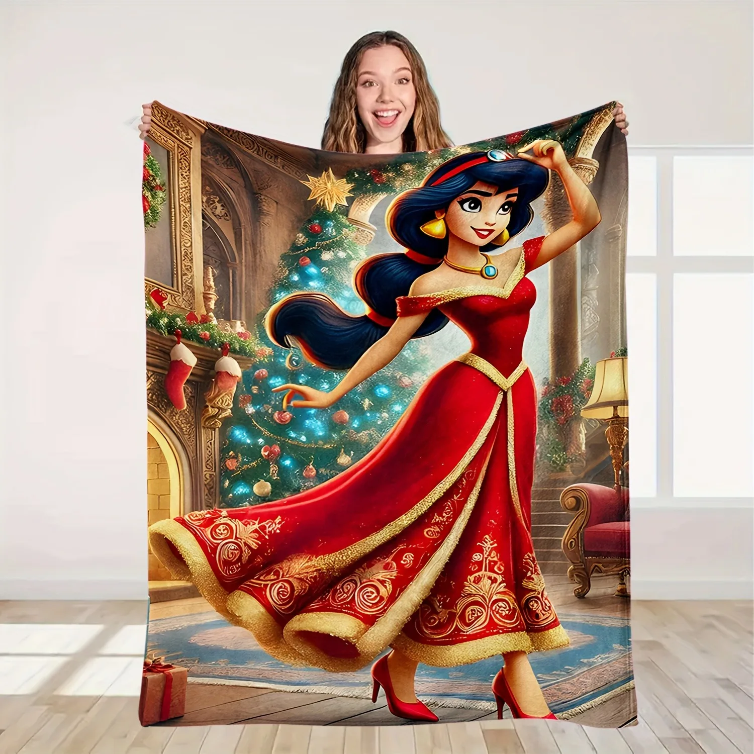 

MINISO плед с рисунком принцесса Жасмина