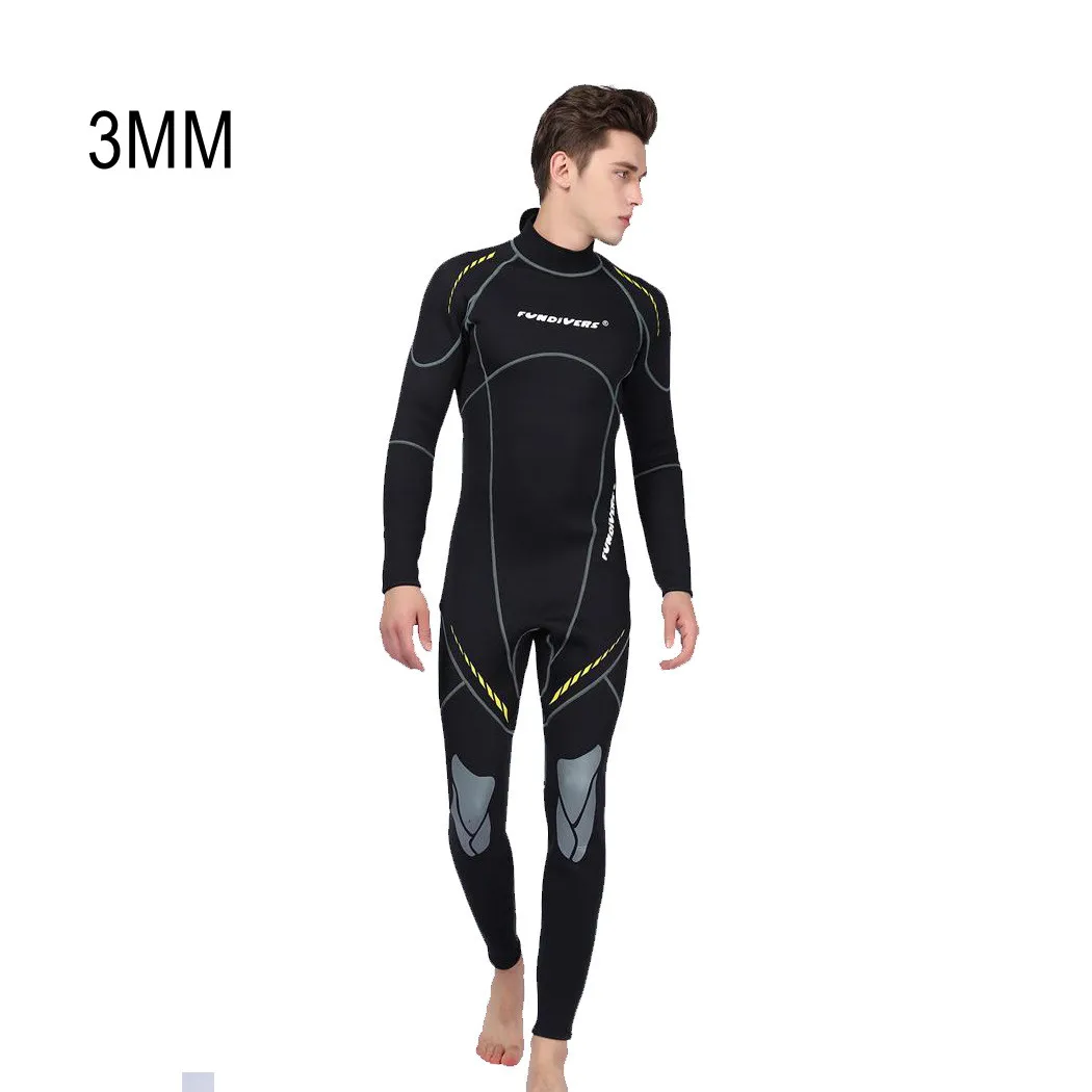 3MM Neoprene Men Scuba Long Sleeve Spearfishing Keep Warm Wetsuit UnderWater Hunting Snorkeling Swim Triathlon Surf Diving Suit