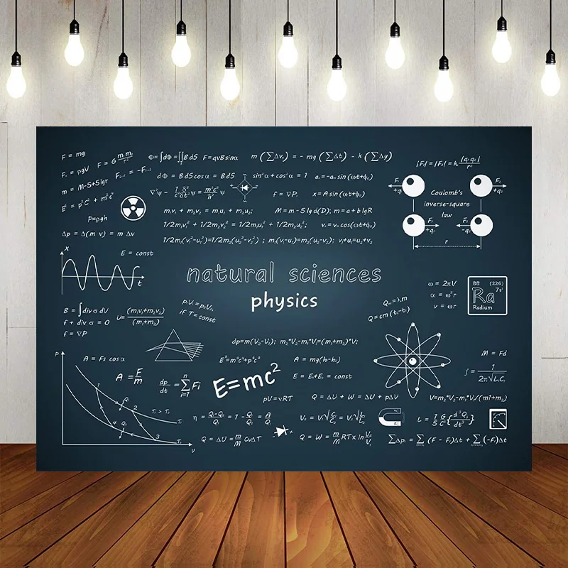 

Science Classroom Photography Backdrop Handwritten Chalkboard Background Teaching Science Theme Party Banner Decor Photo Props