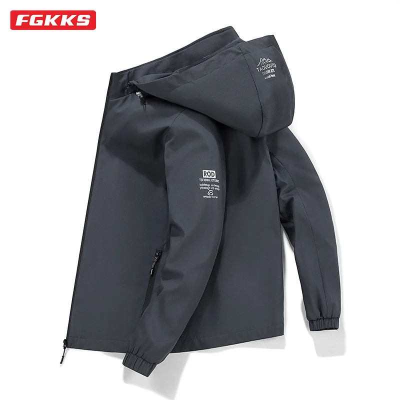 

Куртка-бомбер мужская с капюшоном, Повседневная ветровка с надписью Английский алфавит, карго, весна-осень