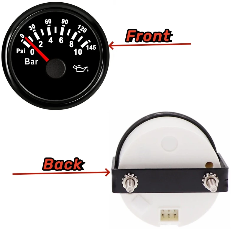52 мм точечные манометры давления масла настройка 0-10 бар/0-145 фунтов на квадратный