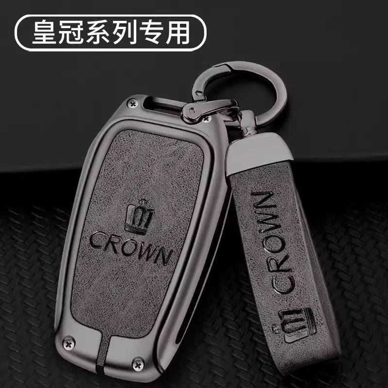 Фото Чехол для ключей автомобиля из цинкового сплава с логотипом Toyota для Crown, CHR, Hilux, Fortuner, Land Cruiser 200, Camry, Corolla, Crown, RAV4, Highlander №1