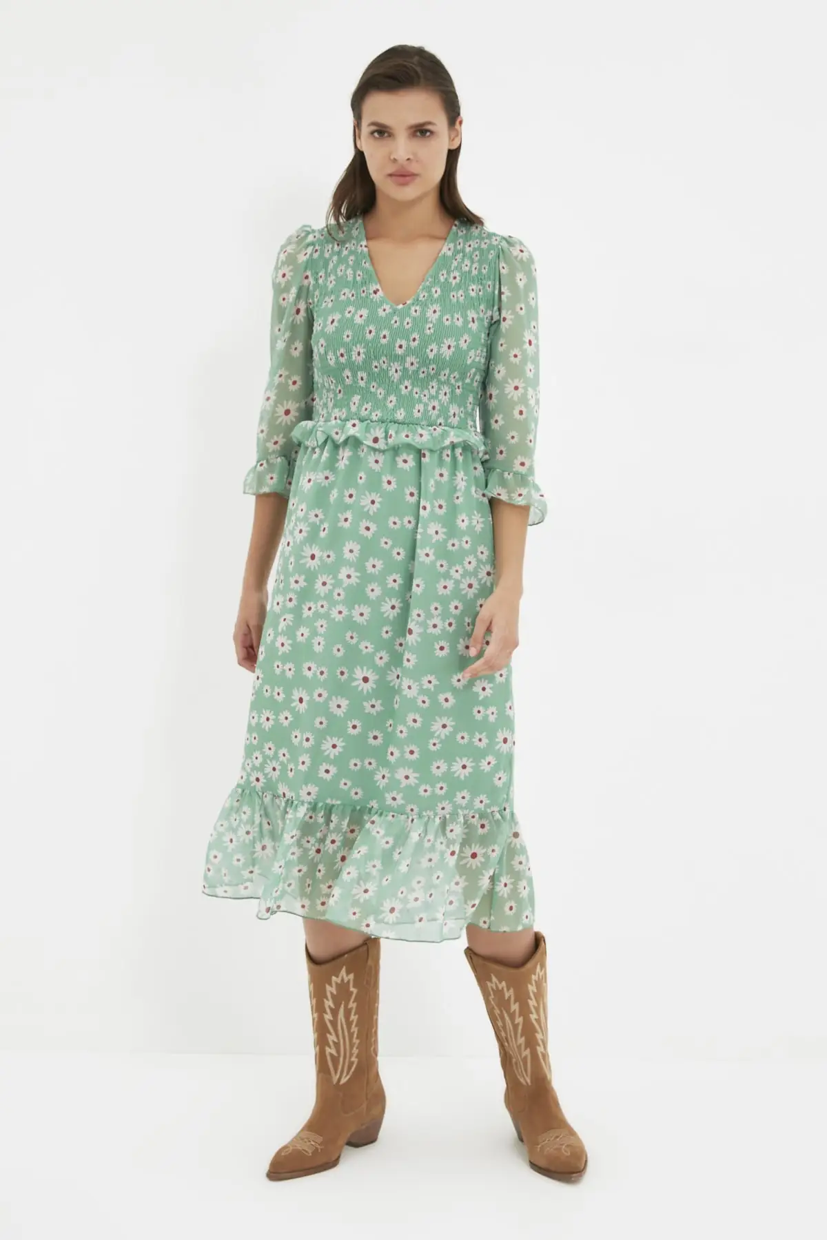 

Trendyol Gipeli Patterned Dress TWOAW22EL1138