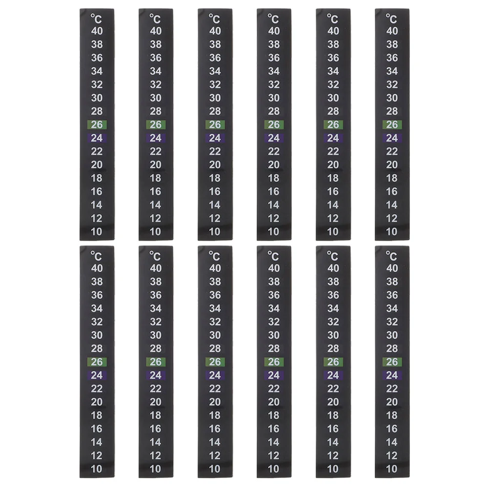 

12 Pcs Digital Thermometer Fish Tank Temperature Sticker Aquarium Strip Adhesive