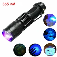 365nm mini uv flashlight with clip 3 modes adjustable urine detector for camping cycling mountaineering