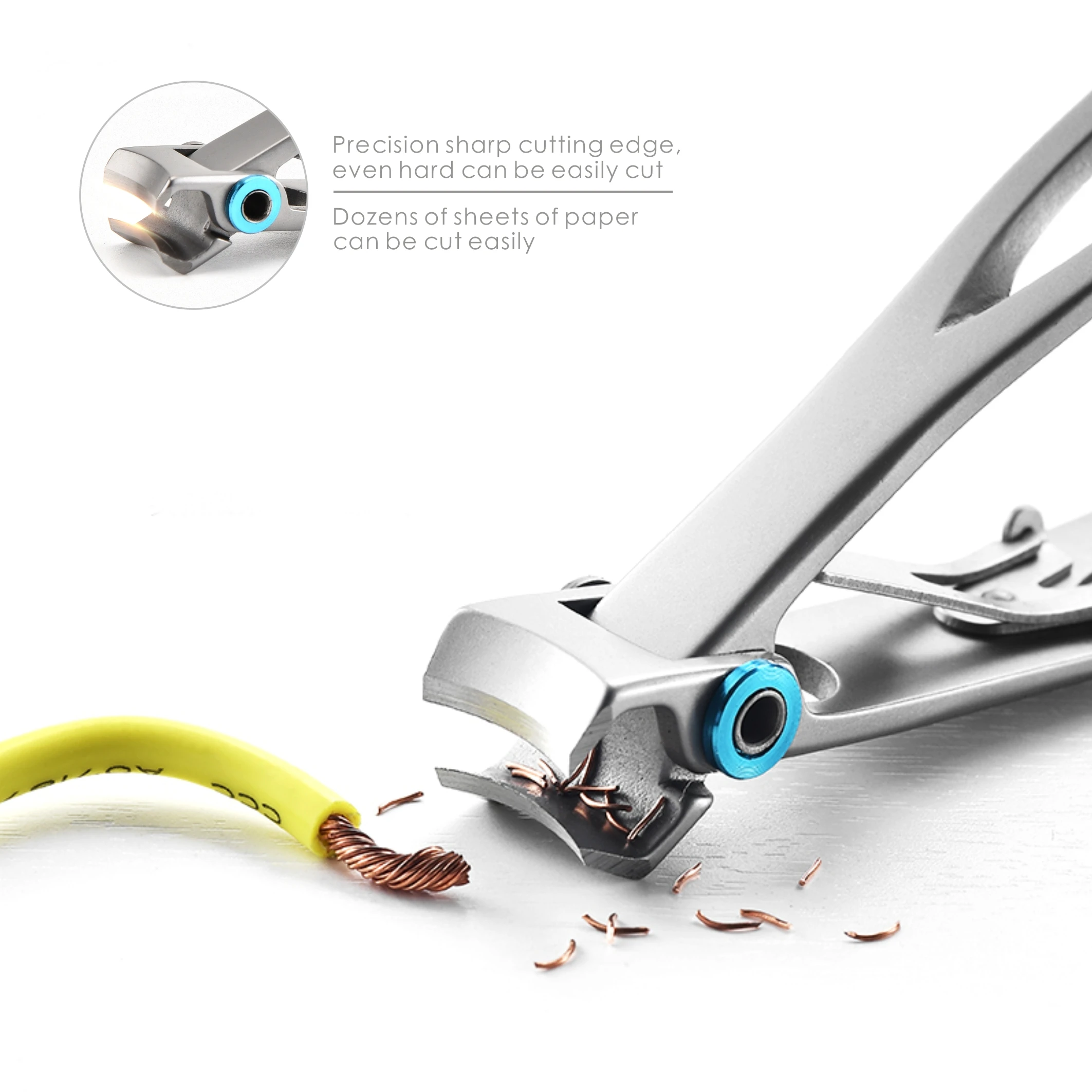 

Fingernails & Toenails Clippers Set with 15mm Wide Jaw Opening, Deluxe Sturdy Stainless Steel Sharp Nail Cutter for Thick Nails