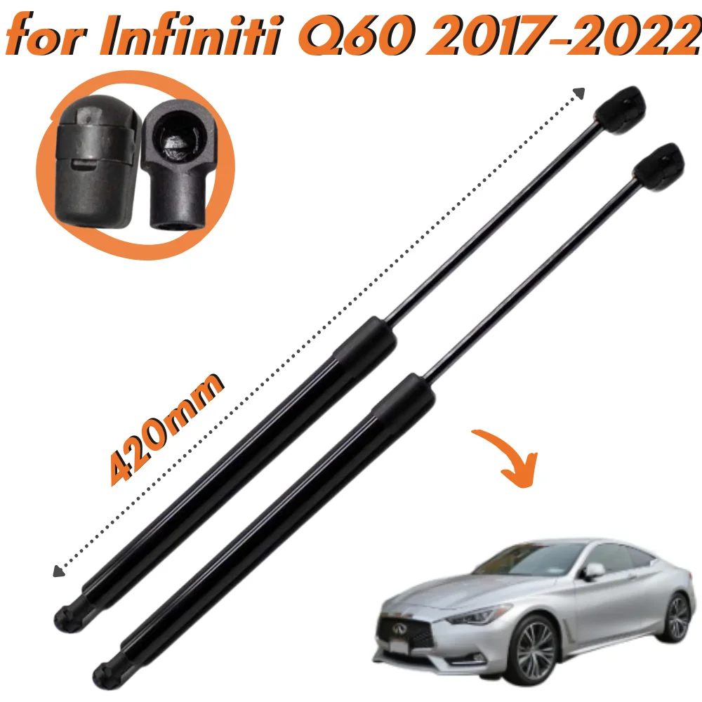 

Кол-во (2) стойки капота для Infiniti Q60 V37 Coupe 2017-2022 420 мм 65471 5CA0A подъемник передней капота опоры газовые пружины амортизаторы