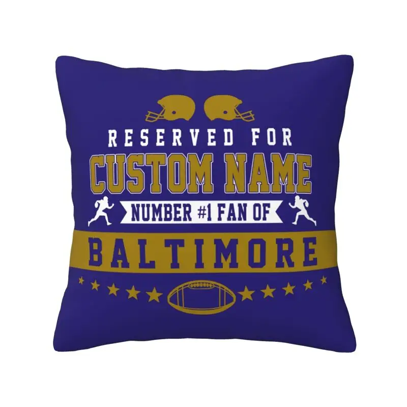 Индивидуализированная наволочка с именем и номером Балтимора Футбольные