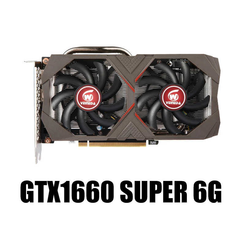 VEINEDA  gtx 1660 6GB Graphics Cards 192Bit GDDR5 GTX 1660 Super 6G  GPU PC Video Card for nVIDIA Geforce games Refurbished