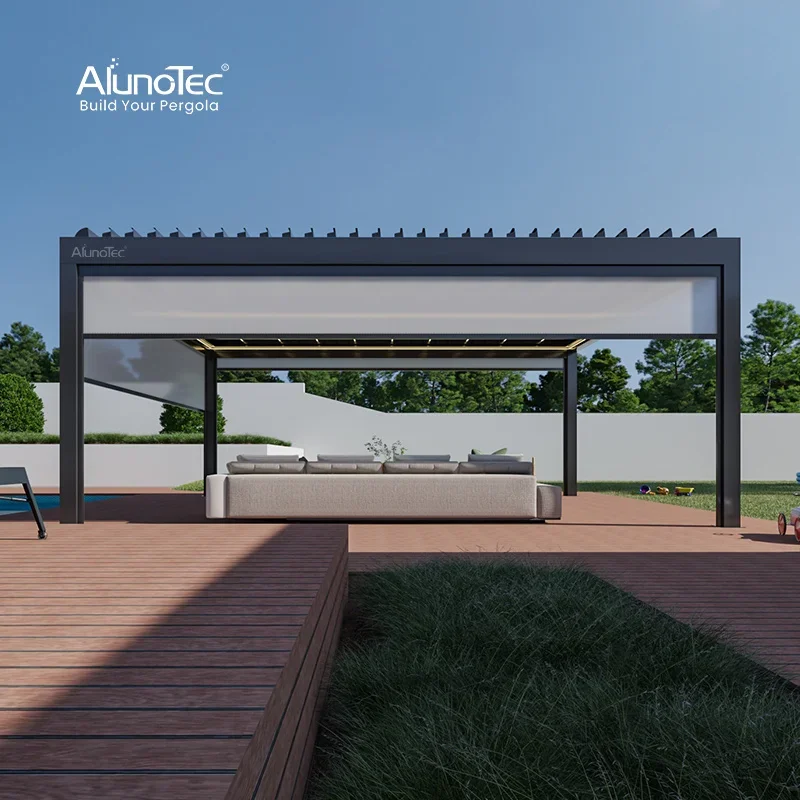 AlunoTec Современная автоматическая беседка для патио уличные арки
