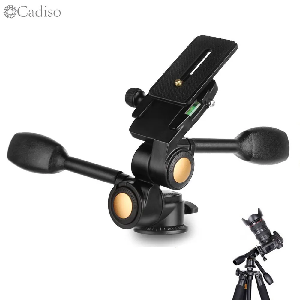 

Cadiso Q80 Photo Tripod Head Double Handle Three Dimensional 3D Damping Two Handle Ballhead for Camera Video Tripod Monopod